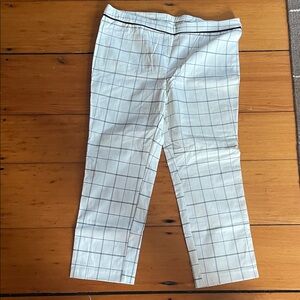 Jules & Leopold Kids White and Black Grid Pants
